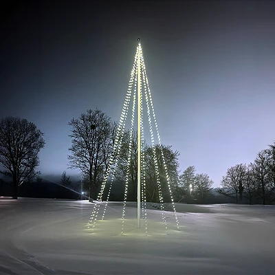 Flagpole Light Strings Glimma | Flagpole lighting